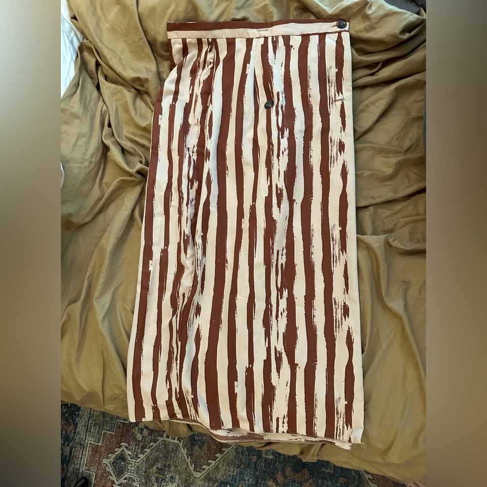 Tan and Brown Midi Skirt from ASOS. Size 8 US